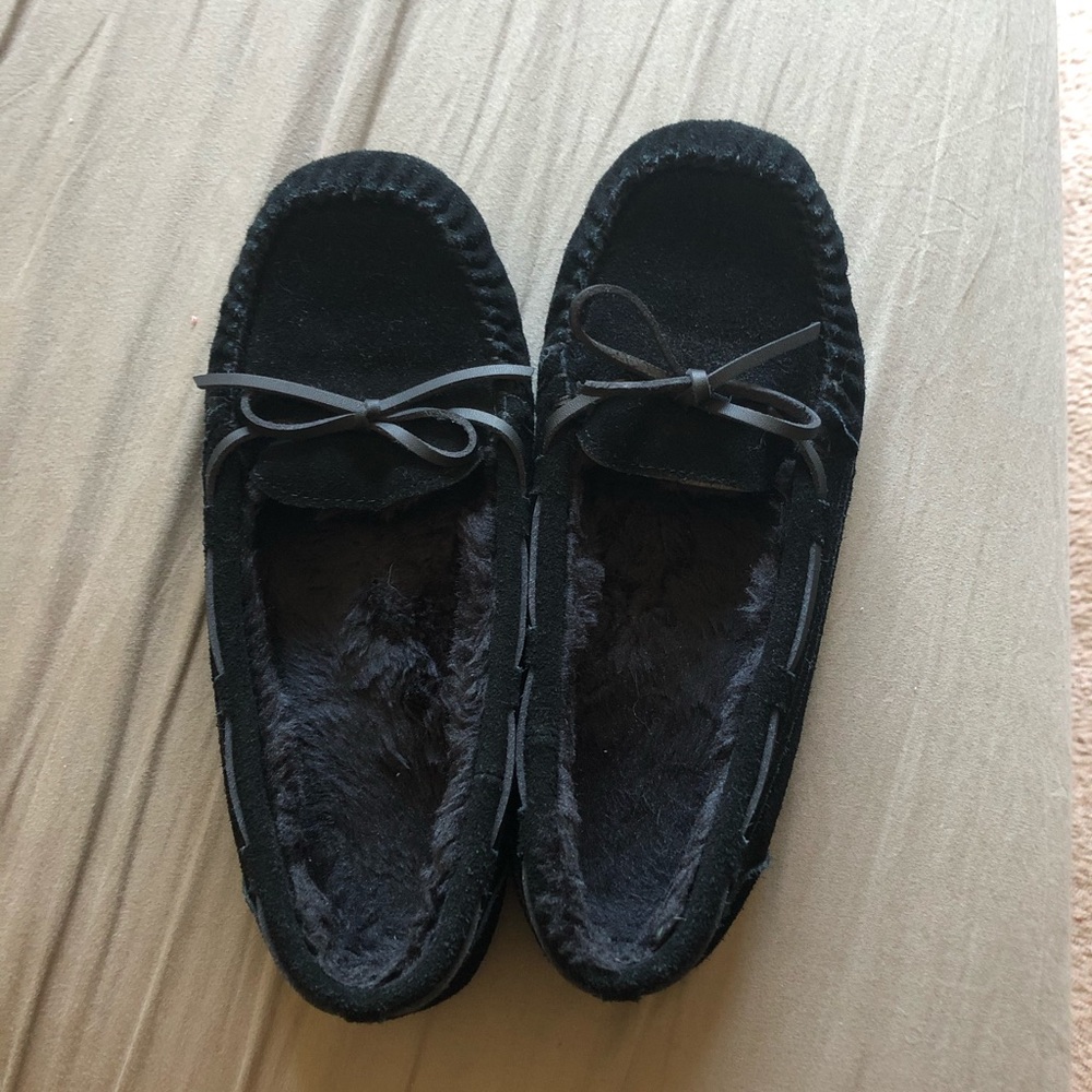 Black Hard sole moccasins
